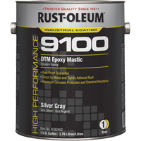 Base de mastic &eacute;poxy DTM du syst&egrave;me 9100, Gris argent&eacute;, Gallon - Rust-Oleum 9182402