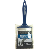 All-Purpose Paint Brush, Bristle, Plastic Handle, 3" Width - Crown-Meakins AP015230