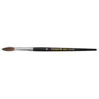 Pinceau pointu &agrave; soies noires pour artiste, Largeur de la brosse de 5,7 mm, Soie de chameau, Manche &agrave; Bois - Felton Brushes 109110