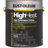 Rev&ecirc;tement haute temp&eacute;rature performant, Gallon, Noir - Rust-Oleum 286512