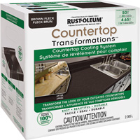 Syst&egrave;me de rev&ecirc;tement mouchet&eacute; pour comptoir Countertop Transformations, 2,37 L, Trousse, Tache brune - Rust-Oleum 283856