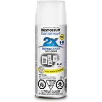 Painter's Touch&reg; Ultra Cover Paint, White, Very Flat, Aerosol Can - Rust-Oleum 253707