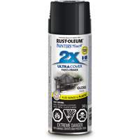 Painter's Touch&reg; Ultra Cover Paint, Black, Gloss, Aerosol Can - Rust-Oleum 253700