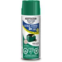 Peinture &agrave; pouvoir couvrant &eacute;lev&eacute; Painter's Touch, Vert chasseur, Semi-brillant, Canette a&eacute;rosol - Rust-Oleum 262395