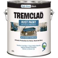 Peinture antirouille &agrave; base d'eau Tremclad, 3,78 L, Gallon, Noir - Rust-Oleum 26026WB155
