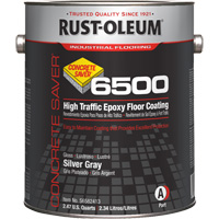 Syst&egrave;me Concrete Saver 6500 de rev&ecirc;tement de plancher &agrave; circulation &eacute;lev&eacute;e, 1 gal./3,7 L, &agrave; solvants, Tr&egrave;s brillant, Gris - Rust-Oleum S6582413
