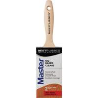 Pinceau &agrave; garniture avec rev&ecirc;tement transparent &agrave; base d'huile Master, Soie blanche, Manche Bois, Largeur de 2-1/2" - Bestt Liebco 554565400