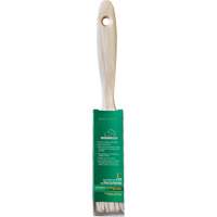 Pinceau pour murs et moulures One Coat, Soie blanche, Manche Bois, Largeur de 1" - Bestt Liebco 996840100