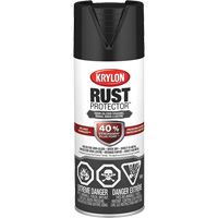 Peinture &agrave; &eacute;mail Rust Protector, Noir, Semi-brillant, 12 oz, Canette a&eacute;rosol - Krylon Industrial 469021008