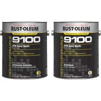 Ensemble de base et d'activateur pour mastic &eacute;poxy DTM du syst&egrave;me 9100, Aluminium, Gallon - Rust-Oleum 