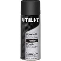 Peinture-&eacute;mail en a&eacute;rosol polyvalent UTILI-T, Noir, Fini mat profond, 10 oz/283 g, Canette a&eacute;rosol - Rust-Oleum 387389