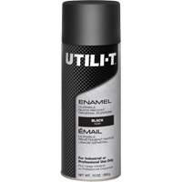 Peinture-&eacute;mail en a&eacute;rosol polyvalent UTILI-T, Noir, Brillant, 10 oz/283 g, Canette a&eacute;rosol - Rust-Oleum 387390