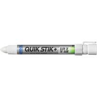 Quik Stik&reg;+ Glow In The Dark Premium Paint Marker, Solid Stick, White - Markal 028850