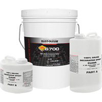&eacute;poxy d&eacute;coratif 100 % de solides 6700, 3 gal., &eacute;poxy, Tr&egrave;s brillant, Transparent - Rust-Oleum 394231