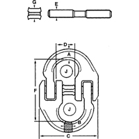 Maillons de connexion en acier alli&eacute; - Campbell 5772015