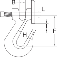 Clevis Grab Hook with Latch - Grade 70 - Ben-Mor CGH70L-038