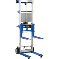 Fork Lift Stacker, Hand Winch Operated, 500 lbs. Capacity, 47" Max Lift - Vestil A-LIFT-R