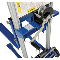 Fork Lift Stacker, Hand Winch Operated, 500 lbs. Capacity, 47" Max Lift - Vestil A-LIFT-R