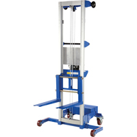 Gerbeur pour chariot &eacute;l&eacute;vateur - conception &agrave; contrepoids, Fonctionnement Treuil manuel, Capacit&eacute; 350 lb, Lev&eacute;e max 122" - Vestil A-LIFT-CB-EHP