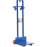 Platform Lift Stacker, Hand Winch Operated, 400 lbs. Capacity, 58" Max Lift - Vestil LLW-202058-FW