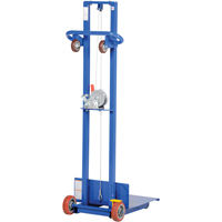 Platform Lift Stacker, Hand Winch Operated, 400 lbs. Capacity, 58" Max Lift - Vestil LLW-202058-FW