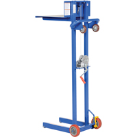 Platform Lift Stacker, Hand Winch Operated, 400 lbs. Capacity, 58" Max Lift - Vestil LLW-202058-FW