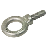 Eye Bolt, 2-1/8" Dia., 1-1/2" L, Galvanized, 2600 lbs. (1.3 tons) Capacity - Gray Tools 88716
