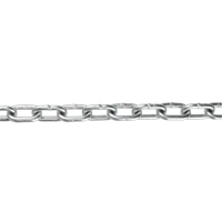Chaîne &agrave; maillon droit, Acier &agrave; faible teneur en carbone, 1/4" x 140' (42,7 m) l, Calibre 30, Charge d'utilisation 1300 lb (0,65 tonne) - Vanguard Steel 3804 0016-140