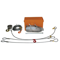 Tirfor&reg; Wire Rope Hoist TU32 Rescue Kit, 5/8" Wire Diameter, 8000  lbs. (4 tons) Capacity - Tractel RESCUETU32K