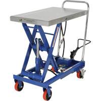 Pneumatic Hydraulic Scissor Lift Table, Steel, 32-1/2" L x 19-3/4" W, 1000 lbs. Cap. - Vestil AIR-1000