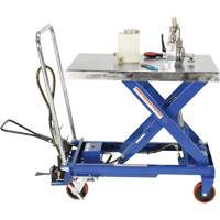 Pneumatic Hydraulic Scissor Lift Table, Steel, 32-1/2" L x 19-3/4" W, 1000 lbs. Cap. - Vestil AIR-1000