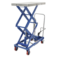 Pneumatic Hydraulic Scissor Lift Table, Steel, 35-1/2" L x 20" W, 800 lbs. Cap. - Vestil AIR-800-D