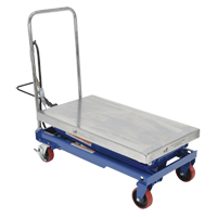 Pneumatic Hydraulic Scissor Lift Table, Steel, 35-1/2" L x 20" W, 800 lbs. Cap. - Vestil AIR-800-D