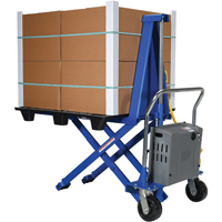 Electric Skid Lift, Steel, 2500 lbs. Capacity - Vestil HIPM-2048-DC