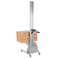 Quick Lift Stacker, Electric Operated, 125 lbs. Capacity, 72" Max Lift - Vestil PEL-100A-D3