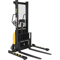 Fork Lift Stacker, Electric Operated, 2000 lbs. Capacity, 63" Max Lift - Vestil SE/HP-63-AA