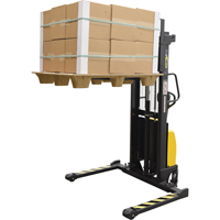 Fork Lift Stacker, Electric Operated, 2000 lbs. Capacity, 63" Max Lift - Vestil SE/HP-63-AA