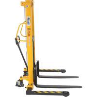 Manual Hydraulic Stacker, Hand Pump Operated, 2000 lbs. Capacity, 63" Max Lift - Vestil VHPS-2000-AA