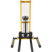 Manual Hydraulic Stacker, Hand Pump Operated, 2000 lbs. Capacity, 63" Max Lift - Vestil VHPS-2000-AA