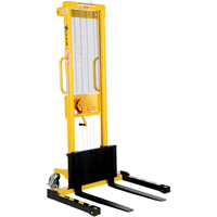 Manual Stacker, Hand Winch Operated, 770 lbs. Capacity, 60" Max Lift - Vestil VWS-770-AA