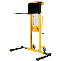 Manual Stacker, Hand Winch Operated, 770 lbs. Capacity, 60" Max Lift - Vestil VWS-770-AA
