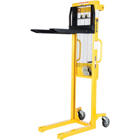 Manual Stacker, Hand Winch Operated, 770 lbs. Capacity, 60" Max Lift - Vestil VWS-770-FF