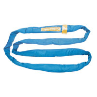 Polyester Round Sling, Blue, 4" W x 8' L, 23000 lbs. Vertical Load - Vanguard Steel 3406 7008