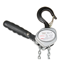 Mini Lever Hoist, 5' Lift, 500 lbs. (0.25 tons) Capacity, Zinc Plated Chain - Vanguard Steel 3855 05021