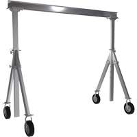 Adjustable Aluminum Gantry Crane, 10' L, 1500 lbs. (0.75 tons) Capacity - Vestil AHA-15-10-10-PNU