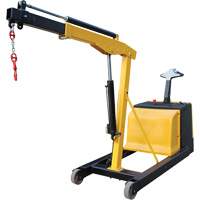 Electric Powered Floor Crane, 8.8' Lift, 1500 lbs. (0.75 tons), 44-1/4" Arm, 62-1/4" H - Vestil EPFC-CB-15