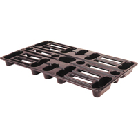 Palettes en plastique, Acc&egrave;s de Quatre c&ocirc;t&eacute;s, 24" lo x 15" la x 1-1/2" h - Valleycraft Z84978A1