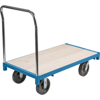 Chariot &agrave; plateforme robuste, 48" lo x 24" la, Capacit&eacute; de 2500 lb, Roues en Nylon - KLETON 
