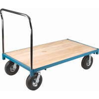 Chariot &agrave; plateforme robuste, 48" lo x 24" la, Capacit&eacute; de 1200 lb, Roues en Pneumatique - KLETON 