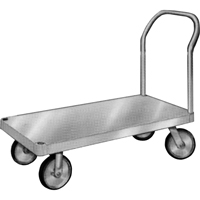Diable en aluminium, 24" la x 36" lo, 2000 lb cap, Roues Caoutchouc - Magliner PTK2436S1-Q